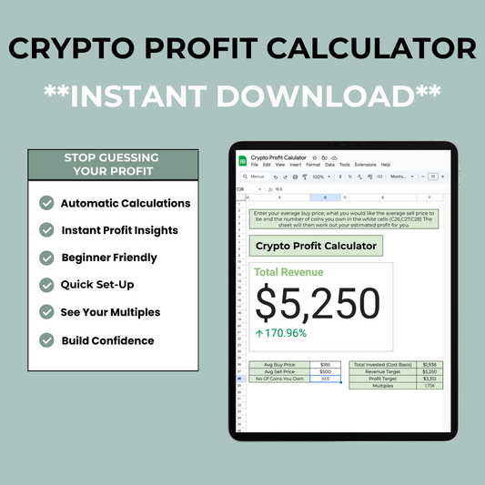 Crypto Profit Calculator: Google Sheets - Digital Download