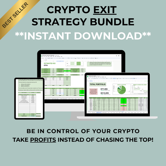 Crypto Exit Strategy Bundle: Google Sheets Portfolio Tracker/Planner - Digital Download